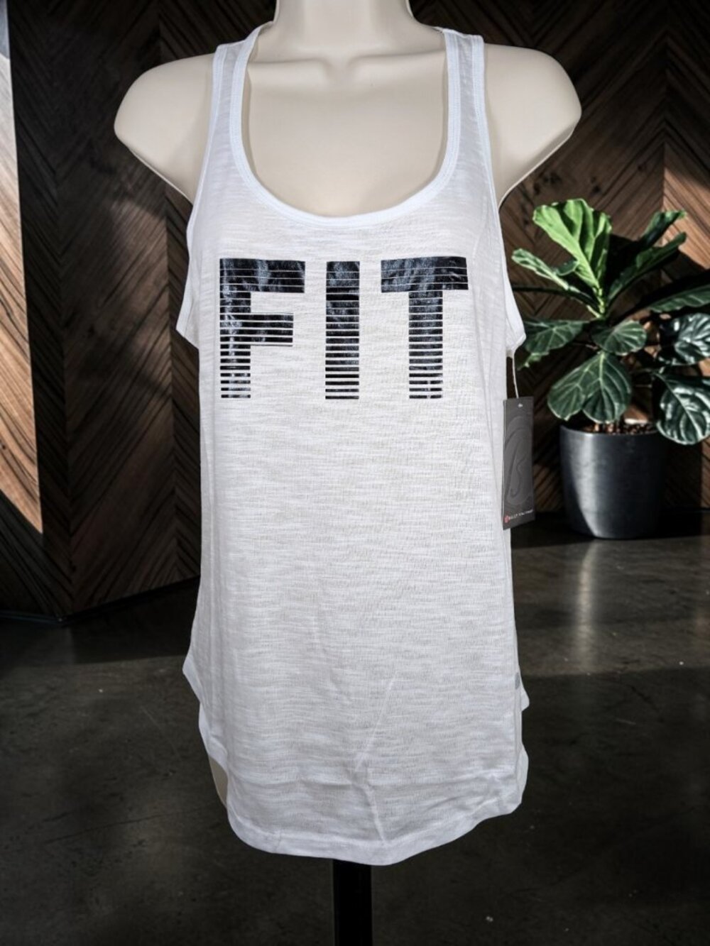 NWT Bally Total Fitness Tank Top Women's M FIT Graphic Racerback Activewear Gym